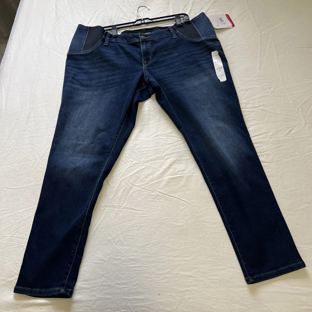 Ingrid & Isabel Maternity Skinny Entubado Denim Jean Stretch Pants Women’s S 16